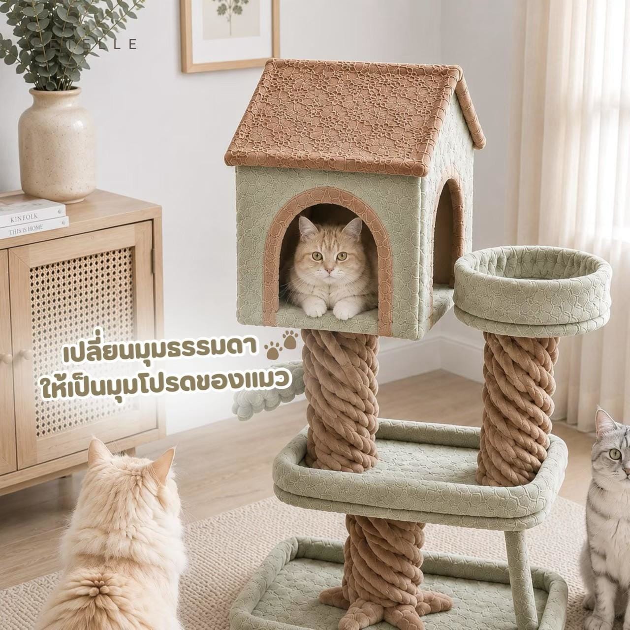 ชุดอุปกรณ์สำหรับแมว PETELLE 5 ชิ้น รุ่น CAT FUN SET_2